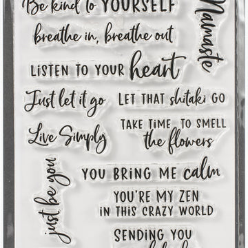 Hero Arts Clear Stamps 4"X6" - Zen Messages