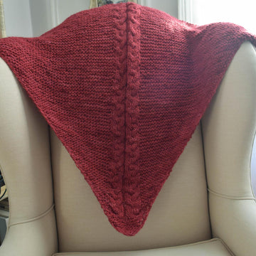 Easy Cranberry Shawl