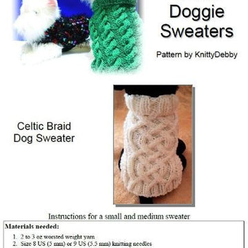 Celtic Braid Dog Sweater