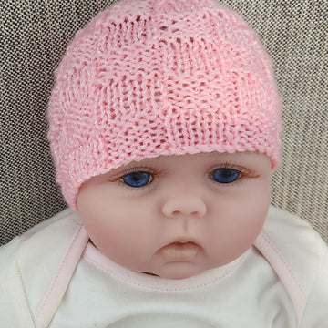 Corey - babies seamed block stitch hat