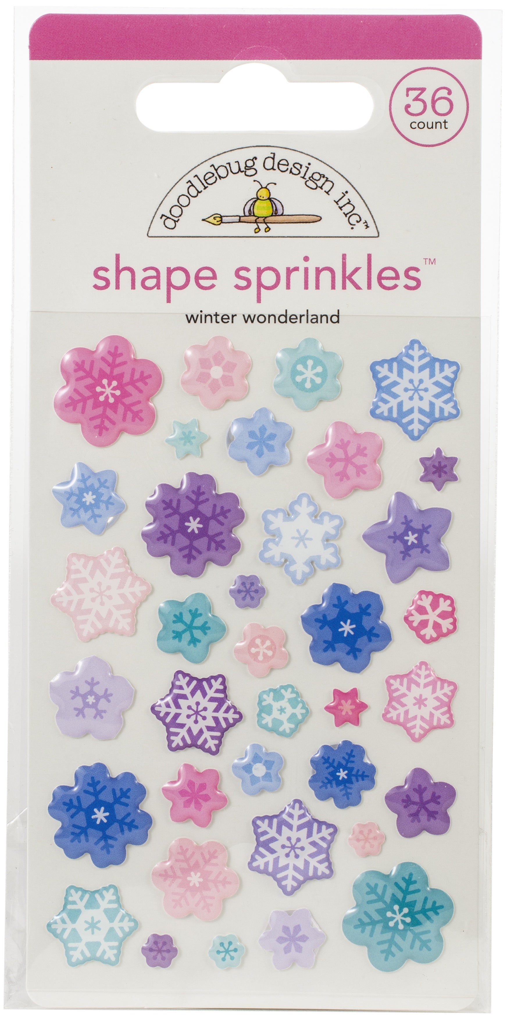 Doodlebug Sprinkles Adhesive Enamel Shapes - Winter Wonderland