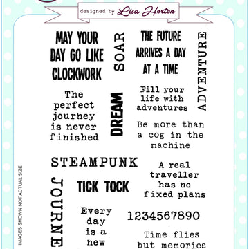 Creative Expressions Clear Stamp Set - Steampunk Sentiments