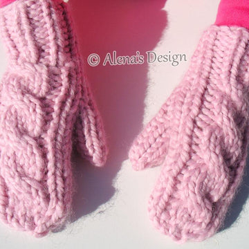 Cabled Mittens For All