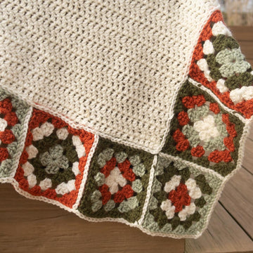 Granny Square Border Blanket