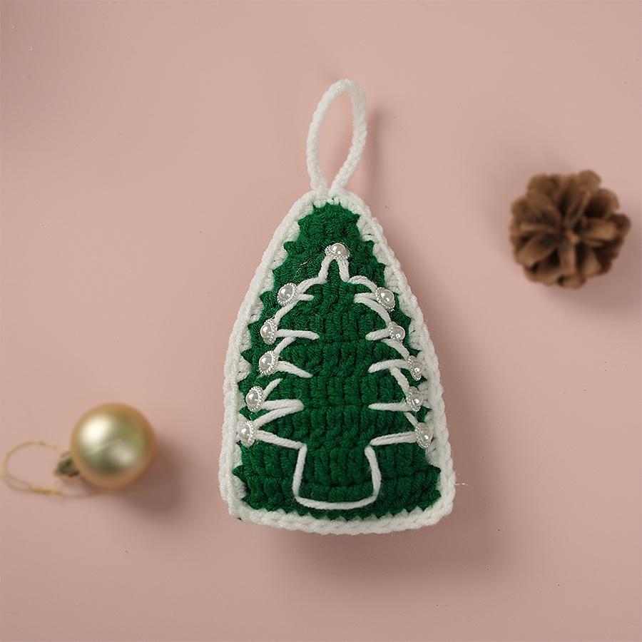 Christmas Tree With White Trim For Christmas Tree Crochet Ornaments