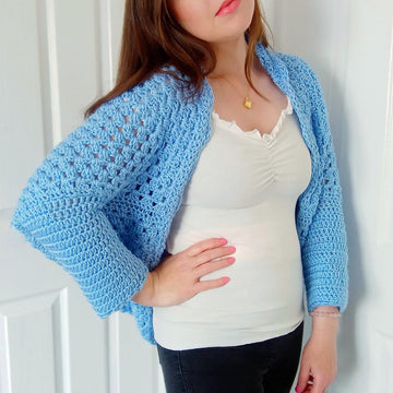 Crochet Periwinkle Cocoon Cardigan Pattern