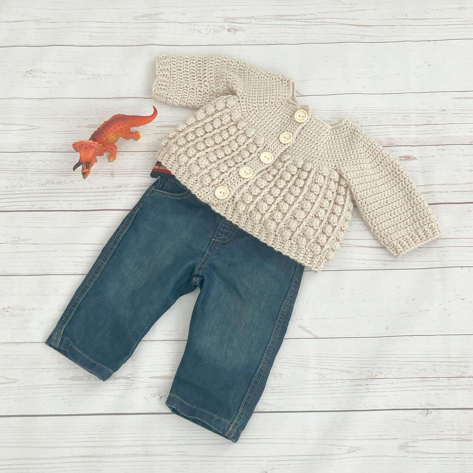 521- Bobble Cardigan Crochet Pattern -519