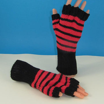 Easy Stripe Short Finger Gloves