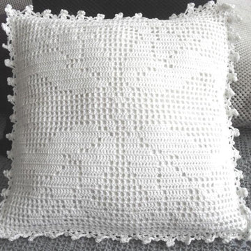 White Tulips vintage pillow