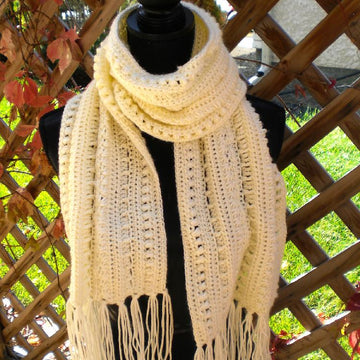 Peach Willow Tassel Scarf