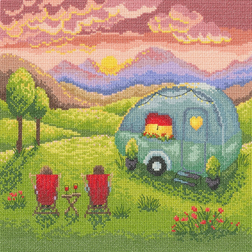 Bothy Threads Our Happy Place Cross Stitch Kit - 26 x 26cm