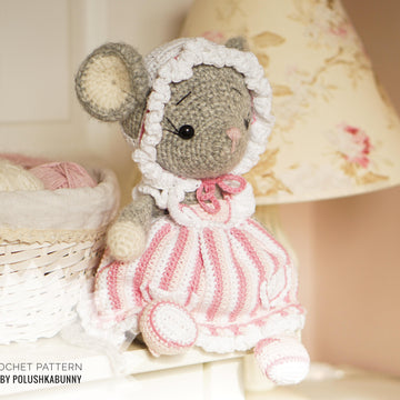 Doll Clothes, Crochet Pattern - Outfit Easter Mouse