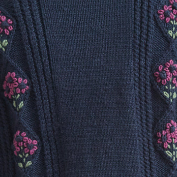 Embroidered Cardigan - Knitting Pattern for Women in Debbie Bliss Cashmerino DK by Debbie Bliss - DB408 - Downloadable PDF