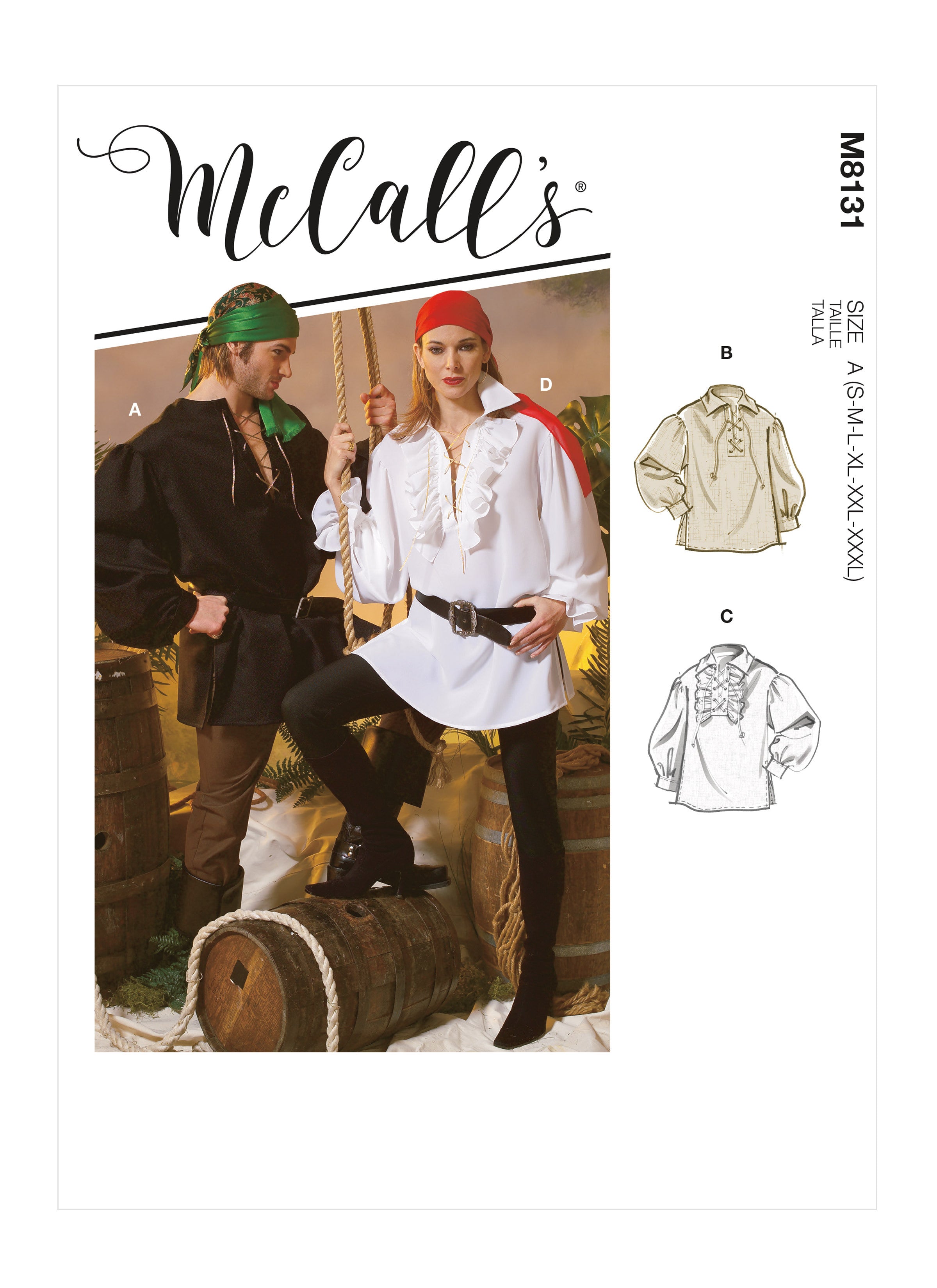 McCall's Unisex Shirts M8131 - Sewing Pattern