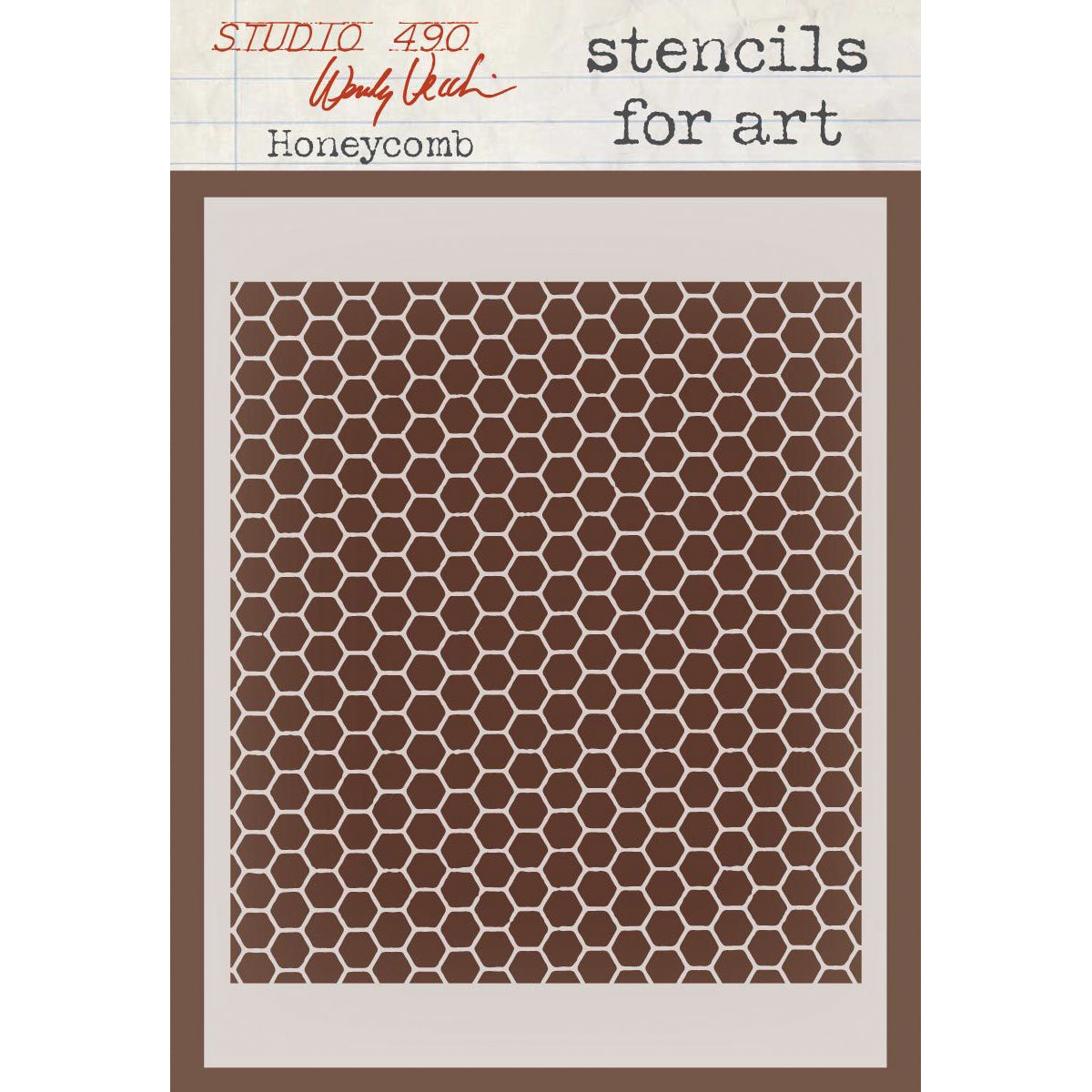 Stampers Anonymous Wendy Vecchi Stencils For Art 6.5"X4.5" - Honeycomb