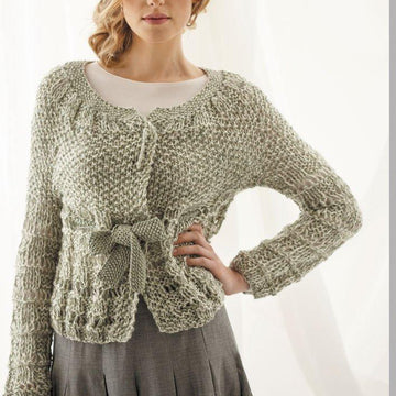 Twisted drop stitch cardigan