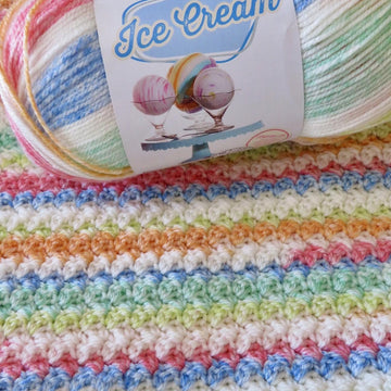 Suzette Snuggles Ice Cream Baby Blanket (DK weight)