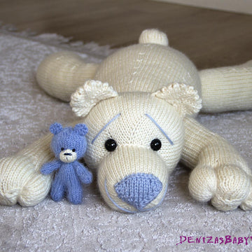 Bear bonnet and tiny bear toy
