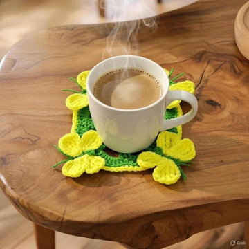 Crochet Butterfly Coaster Pattern PDF + Video Tutorial