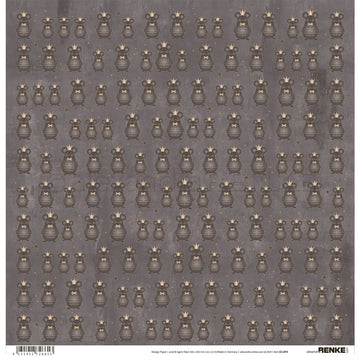 Alexandra Renke Nutcracker Design Paper 12"X12" 25/Pkg - Mouse King In Grey