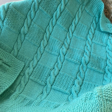 Cable and Moss Blanket