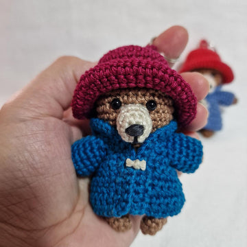 Paddington-Inspired Bear Keychain