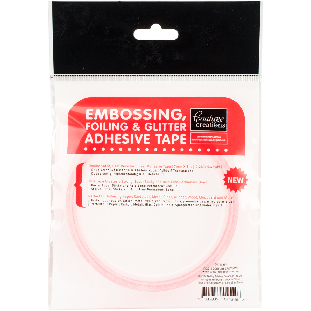 Artdeco Creations Couture Creations Embossing, Foiling, & Glitter Tape 7mmX5m - 334093