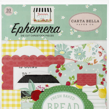 Echo Park Paper Carta Bella Cardstock Ephemera 33/Pkg - Icons, Summer Market