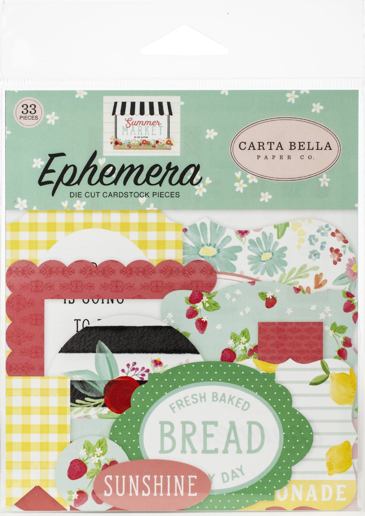 Echo Park Paper Carta Bella Cardstock Ephemera 33/Pkg - Icons, Summer Market