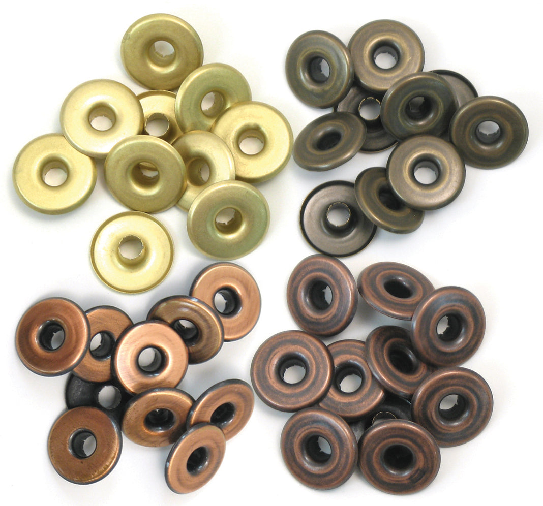 We R Memory Keepers We R Eyelets Wide 40/Pkg - Warm Metal
