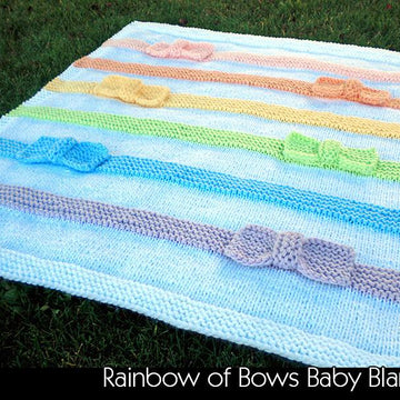 Rainbow of Bows Baby Blanket