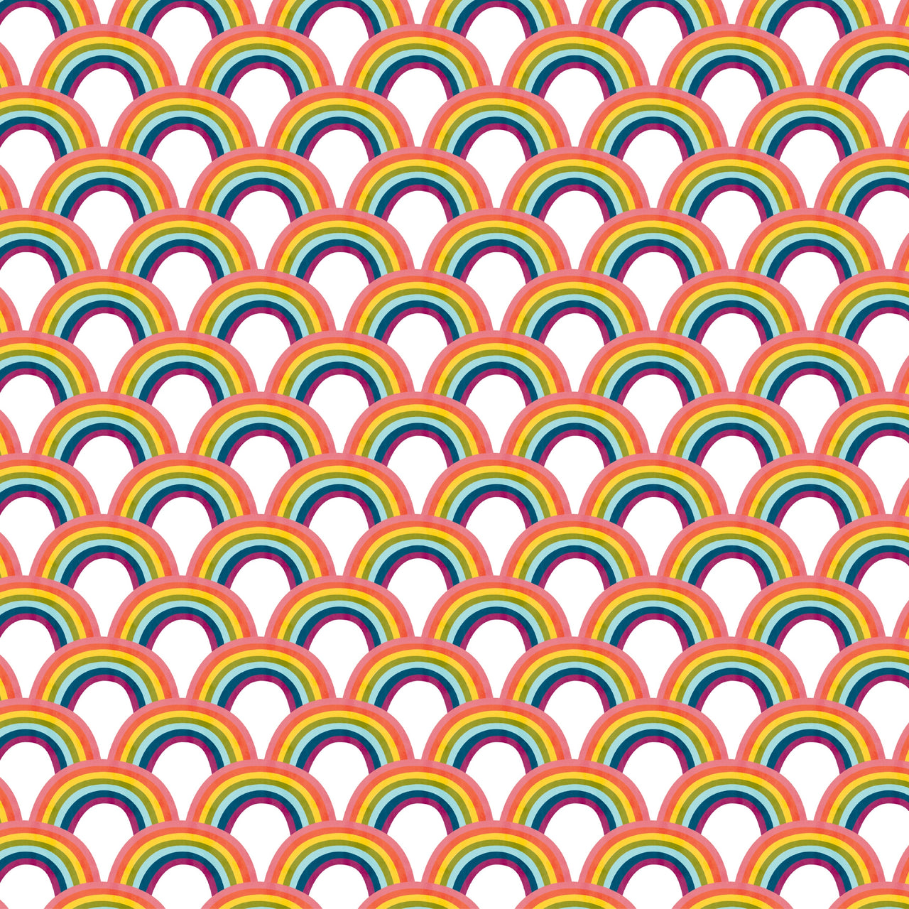 American Crafts Patterned Single-Sided Cardstock 12"X12" 25/Pkg - Rainbows