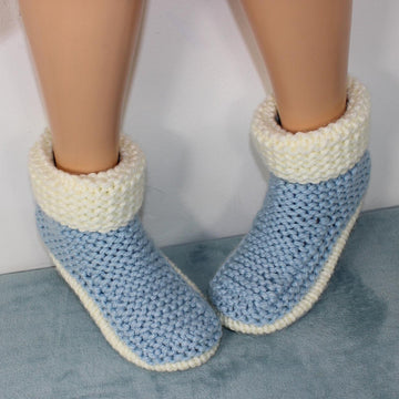 Mens 2 Colour Super Chunky Slipper Boots Circular