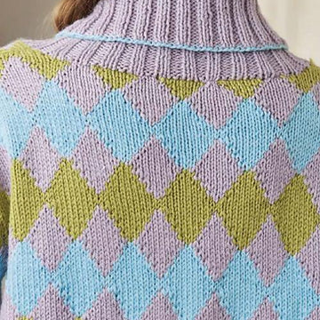 Diamond Intarsia Cardigan