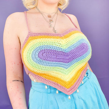 Crochet Pride Heart Top