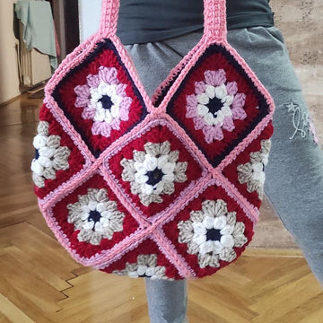 Square granny purse hand bag