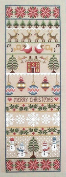Little Dove Designs Merry Christmas Sampler Cross Stitch Kit - 12cm x 33.5cm