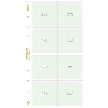 Webster's Pages Color Crush A5 Photo Sleeve Pages 8/Pkg - Design E; (8) 2"X2" Pockets