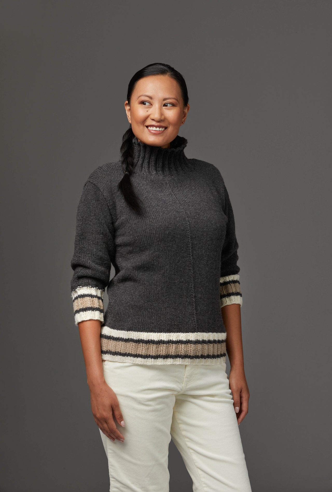 KE012 Newport -  Jumper Knitting Pattern for Women in Valley Yarns Brodie by Valley Yarns