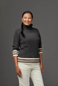 KE012 Newport -  Jumper Knitting Pattern for Women in Valley Yarns Brodie by Valley Yarns