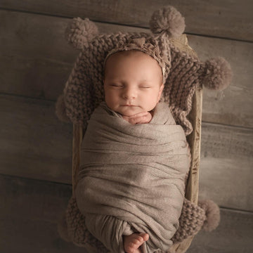 Pom Pom Baby Blanket, Newborn Blanket