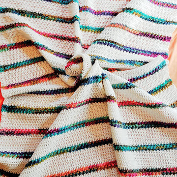 Rose Garden Stripes Throw
