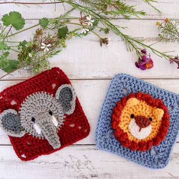 Inkosi the lion granny square
