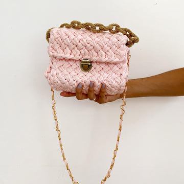 Herringbone Knit Clutch