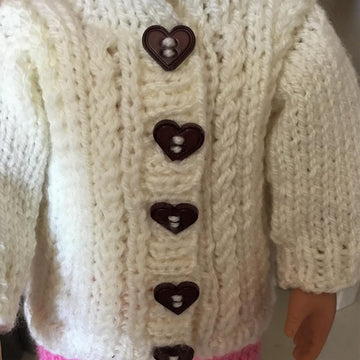 Aran Cardigan and Trousers set 18 inch doll
