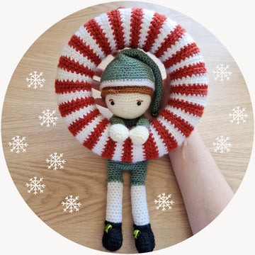 Crochet Christmas Elf Wreath