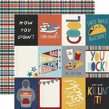 Simple Stories Bro & Co. Double-Sided Cardstock 12"X12" 25/Pkg - 3"X4" Elements