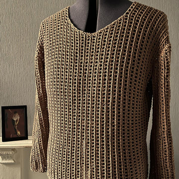 Rib Mesh Sweater