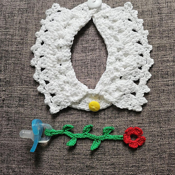 Flower Pacifier Holder Collar