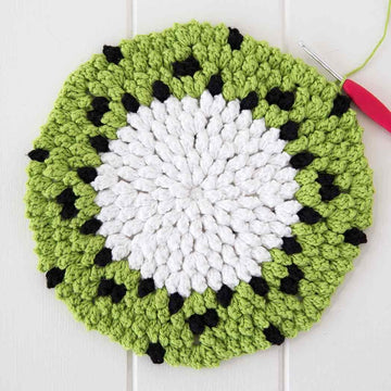 Crochet Kiwi Cushion